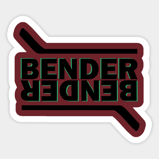 Bender Hockey Mirrored Sticker by hockeyhoser